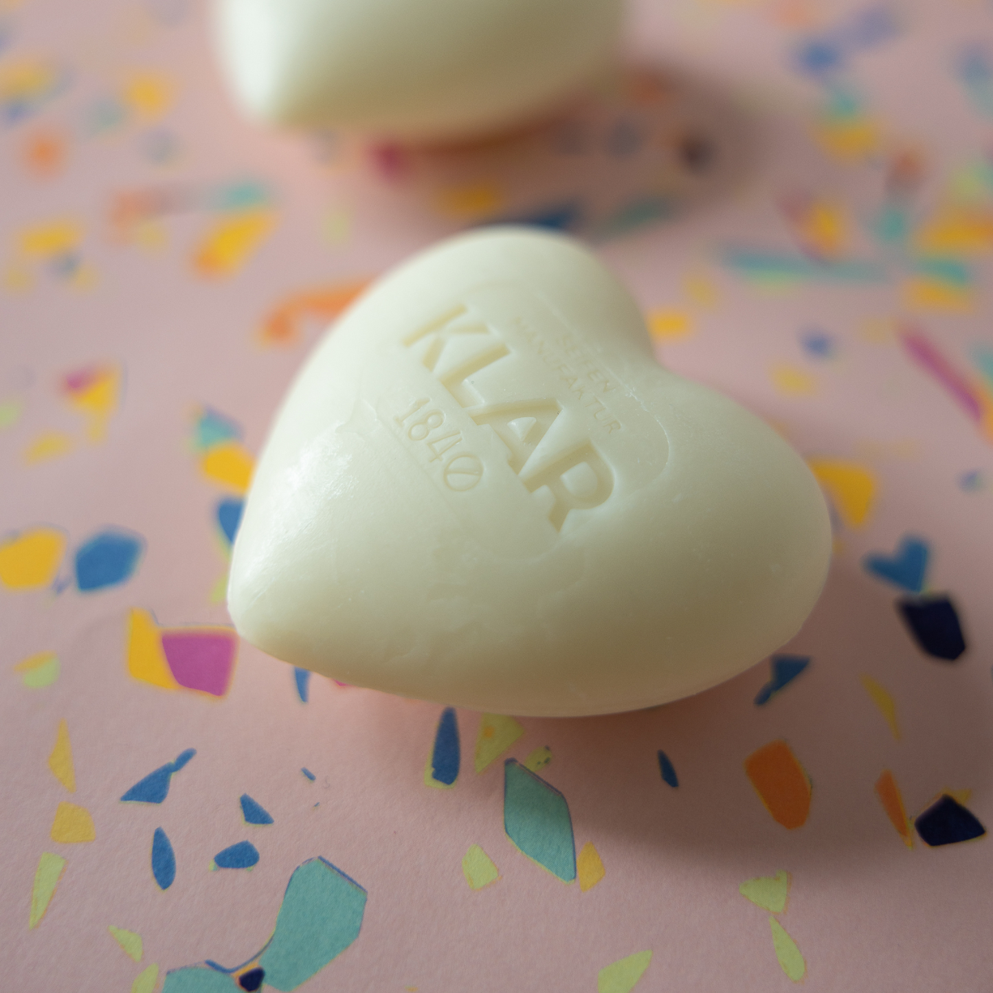 Herzseife Rosenblüte 65g, Cosmos zertifiziert, palmölfrei