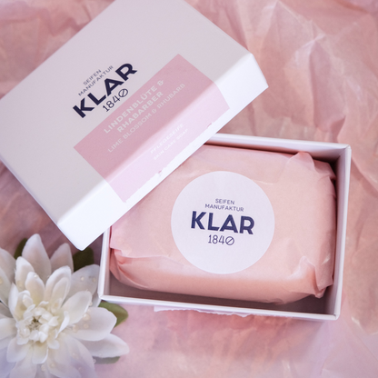 Pflegeseife Lindenblüte & Rhabarber 135g, palmölfrei