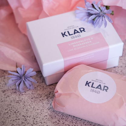 Pflegeseife Lindenblüte & Rhabarber 135g, palmölfrei