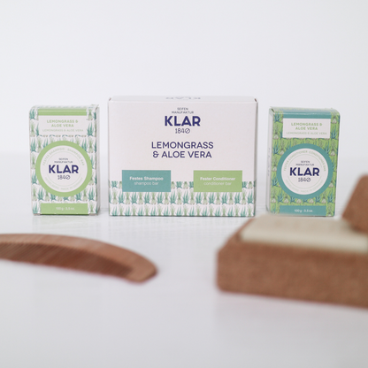 Geschenkset: festes Shampoo und fester Conditioner Lemongrass&Aloe Vera