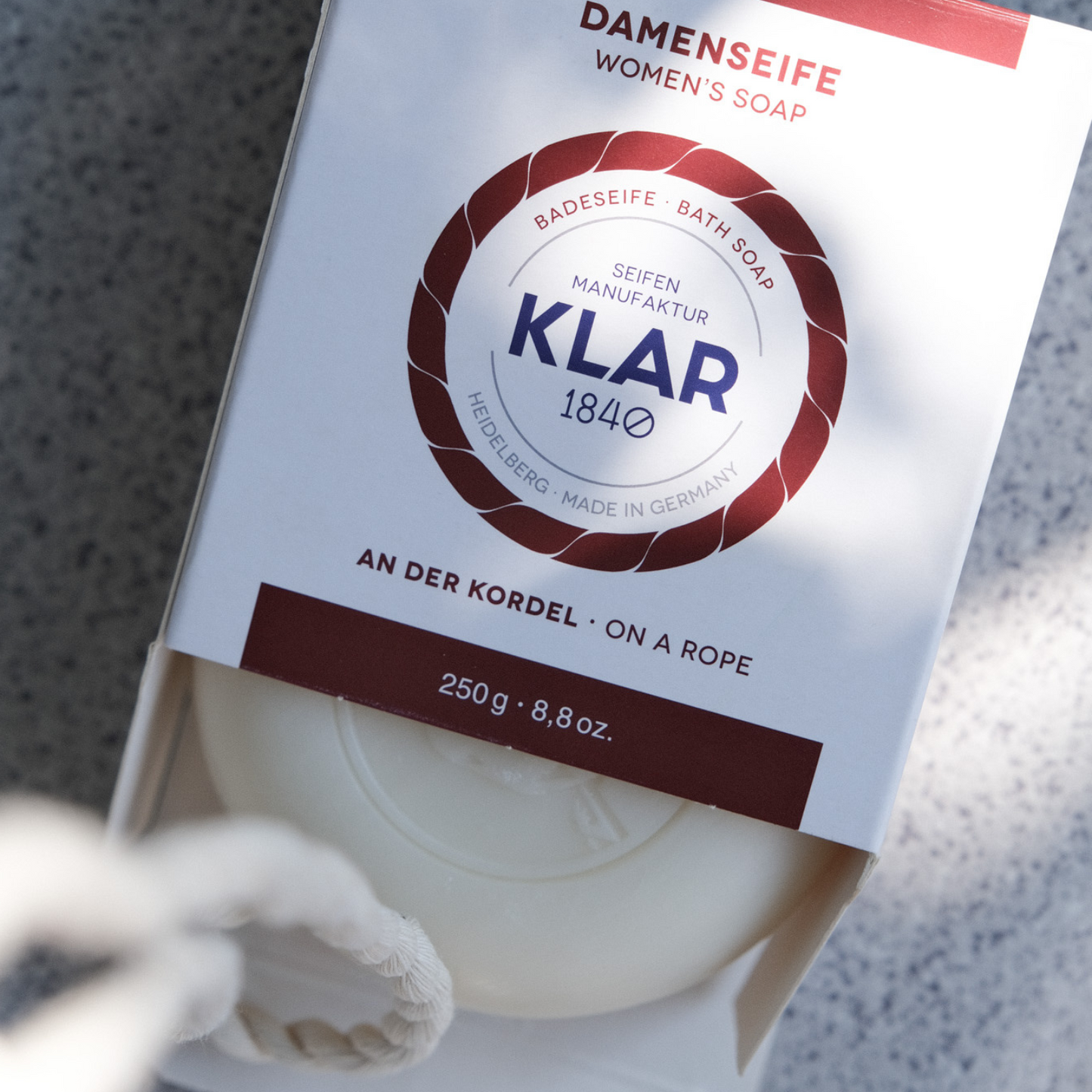 Badeseife Damen an der Kordel 250g, palmölfrei