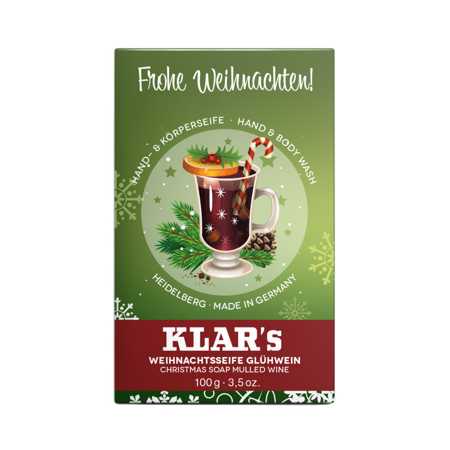Weihnachtsseife Glühwein 100g, Cosmos zertifiziert, palmölfrei