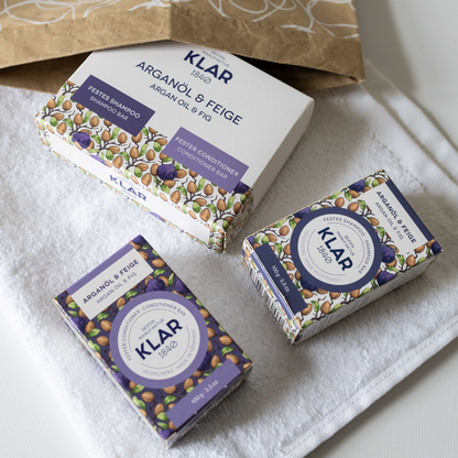 Geschenkset: festes Shampoo und fester Conditioner Arganöl&Feige
