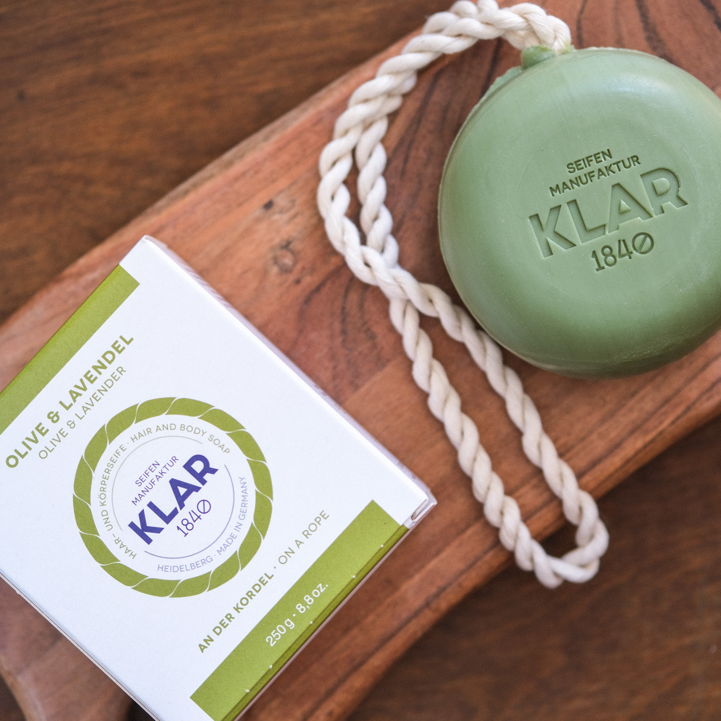 Haar- & Körperseife Olive/Lavendel 250g, Cosmos zertifiziert, palmölfrei