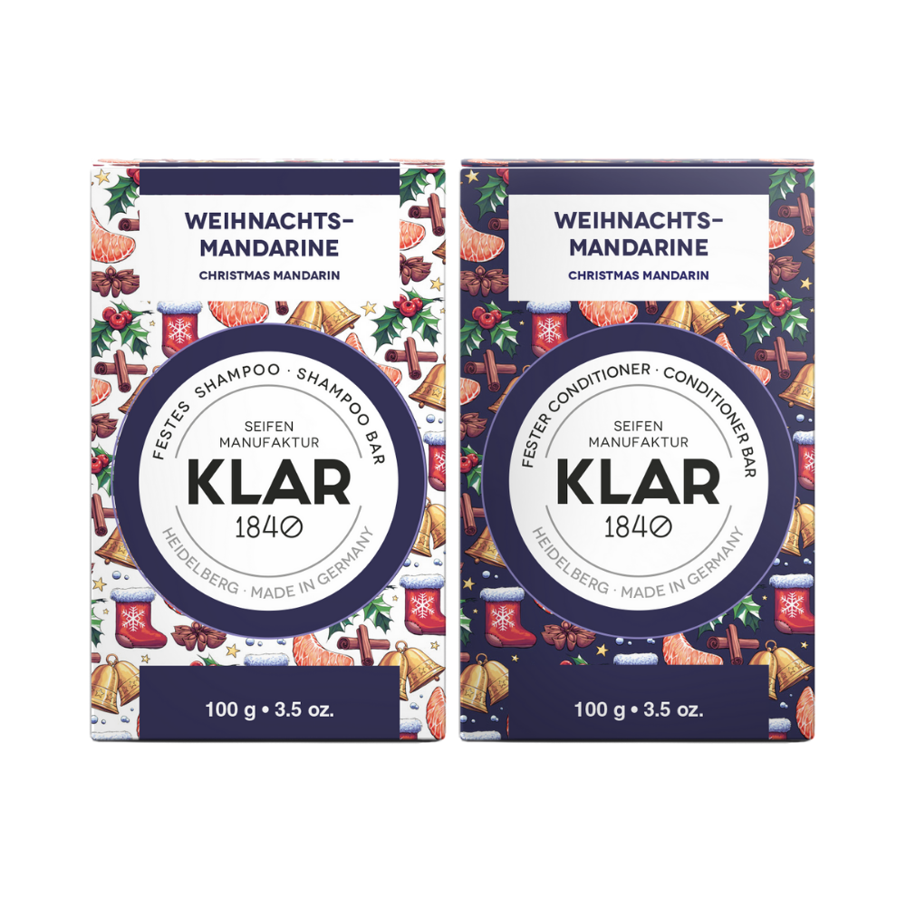 POS_Set: Festes Shampoo & fester Conditioner Weihnachtsmandarine