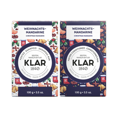 POS_Set: Festes Shampoo & fester Conditioner Weihnachtsmandarine