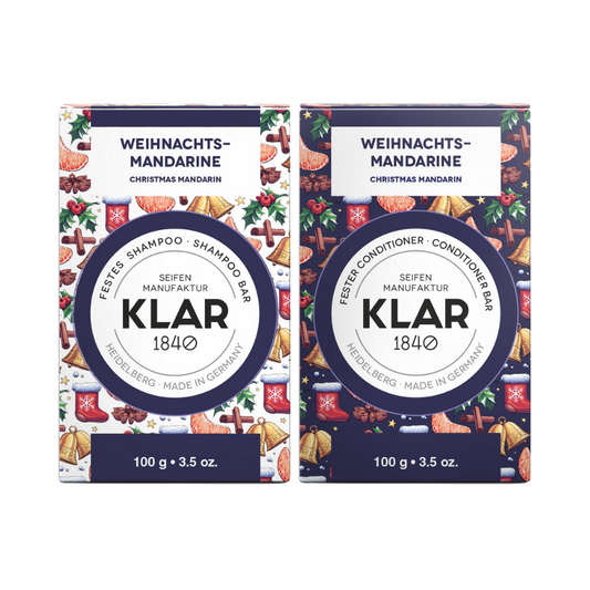 POS_Set: Festes Shampoo & fester Conditioner Weihnachtsmandarine